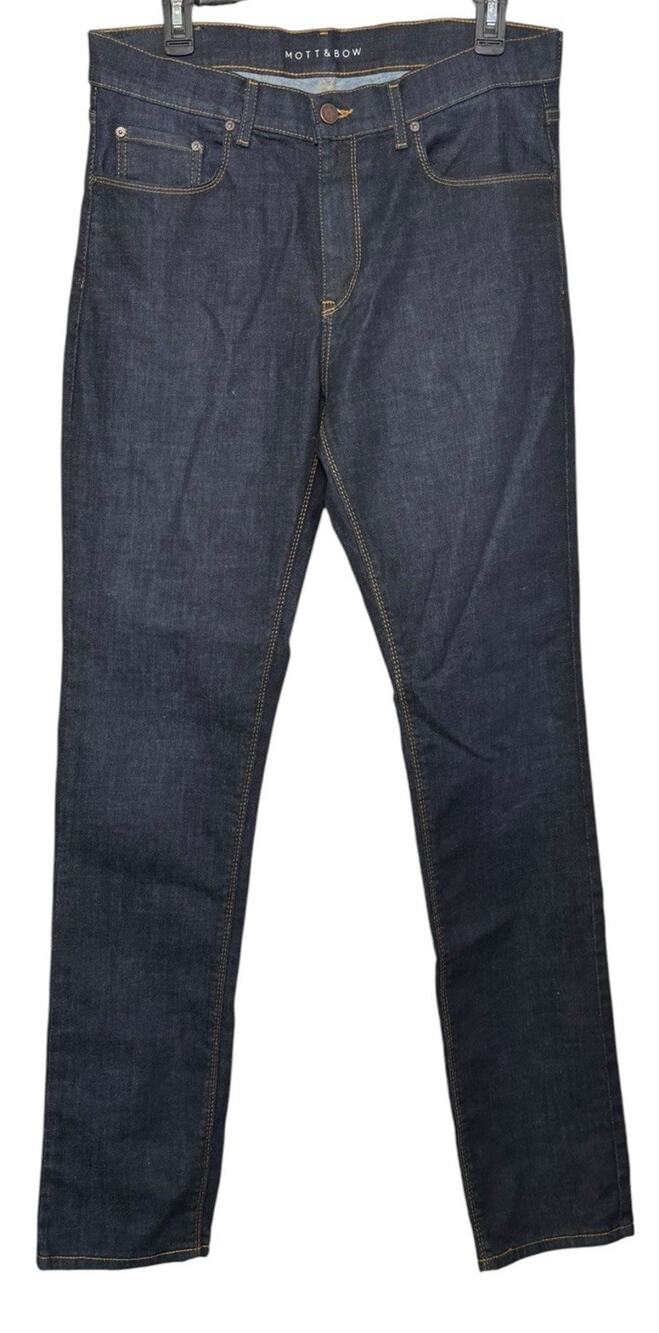 Mott & Bow Dark Wash Slim‎ Fit Men’s Straight Leg Jeans Size 32x34 Stretch